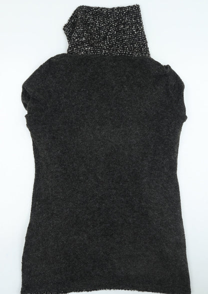 Klass Womens Grey High Neck Polyester Pullover Jumper Size M