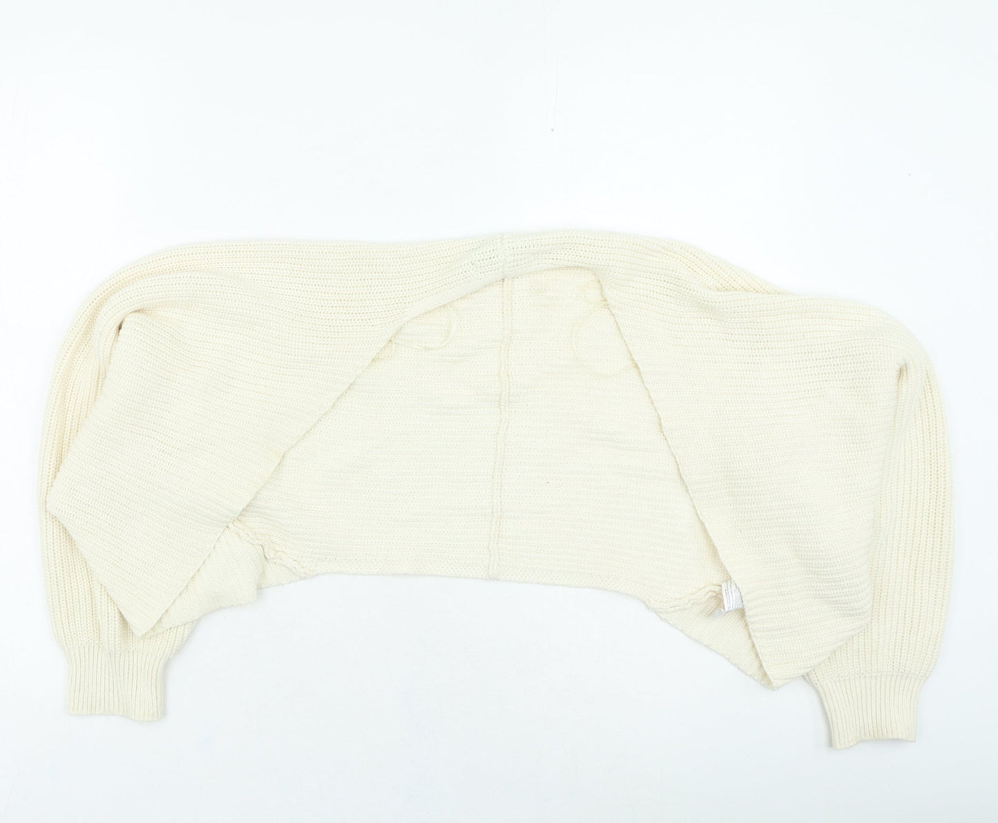 Primark Womens Beige Round Neck Cotton Cardigan Jumper Size S