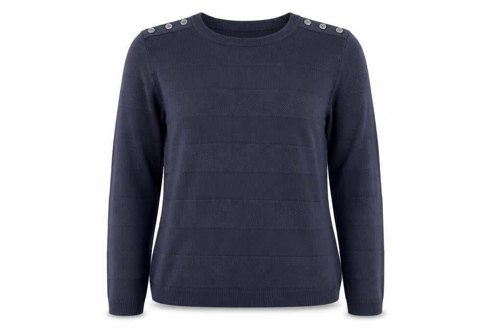 Marks & Spencer Womens Blue Round Neck Acrylic Pullover Jumper Size 12