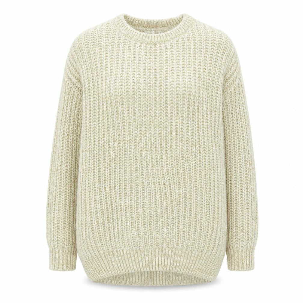 peacoks Womens Gold Round Neck Acrylic Pullover Jumper Size S