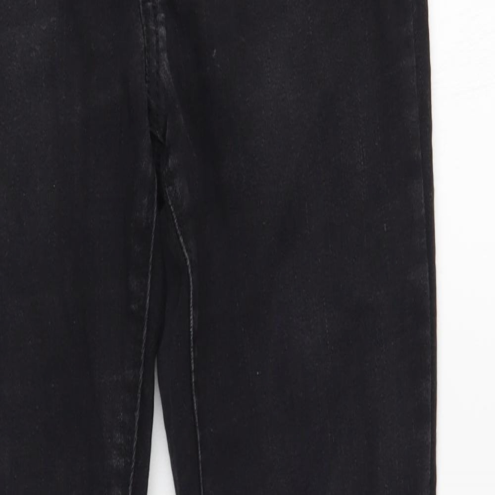 New Look Girls Black Cotton Skinny Jeans Size 12 Years Regular Button