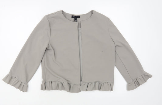 New Look Womens Grey Jacket Blazer Size 8