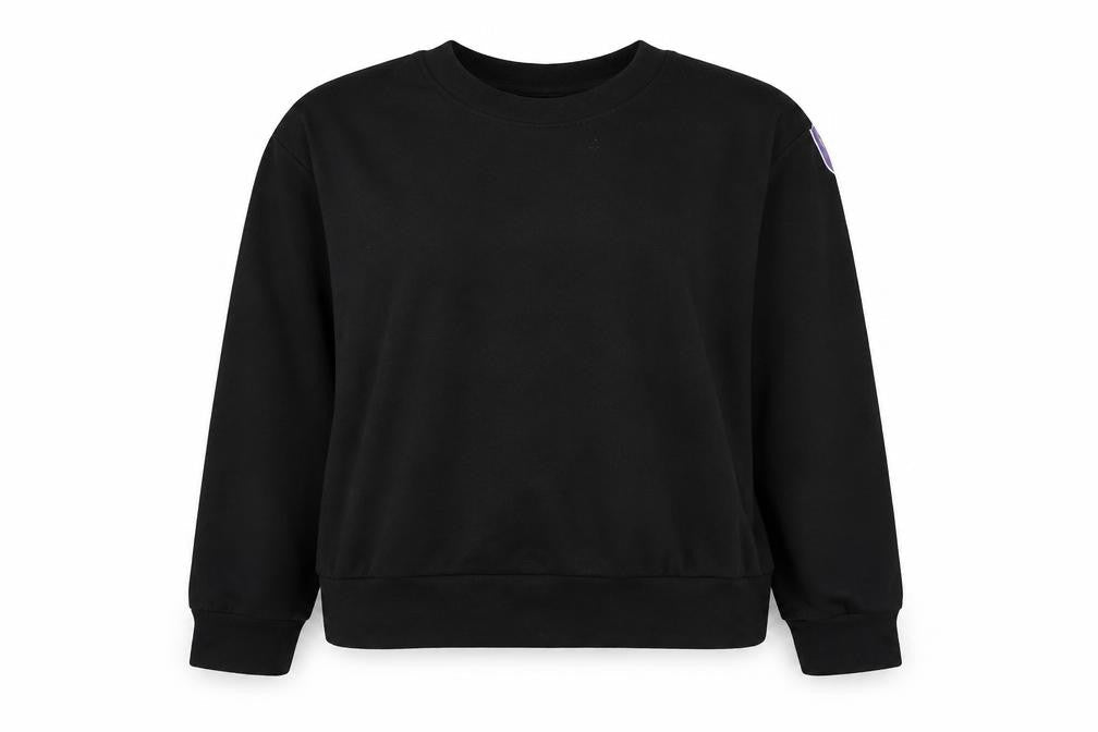 SheIn Womens Black Polyester Pullover Sweatshirt Size XL