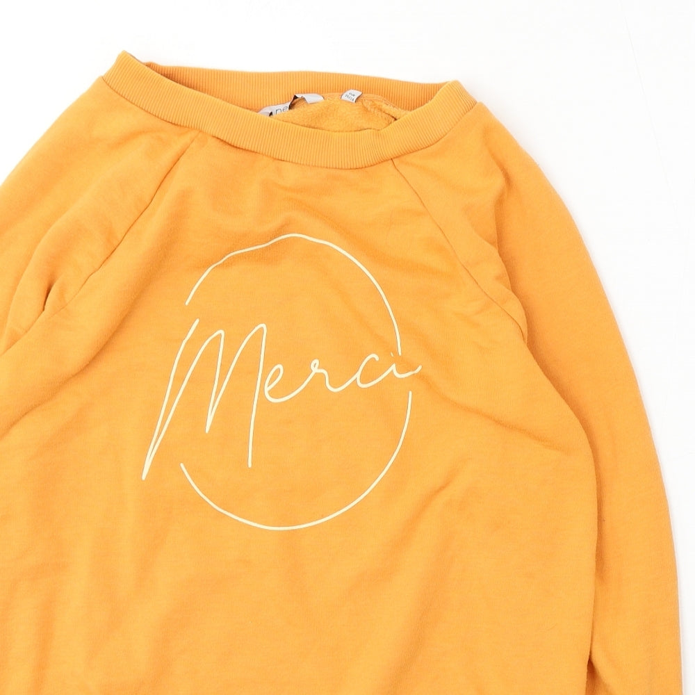 NEXT Womens Orange Polyester Pullover Sweatshirt Size S