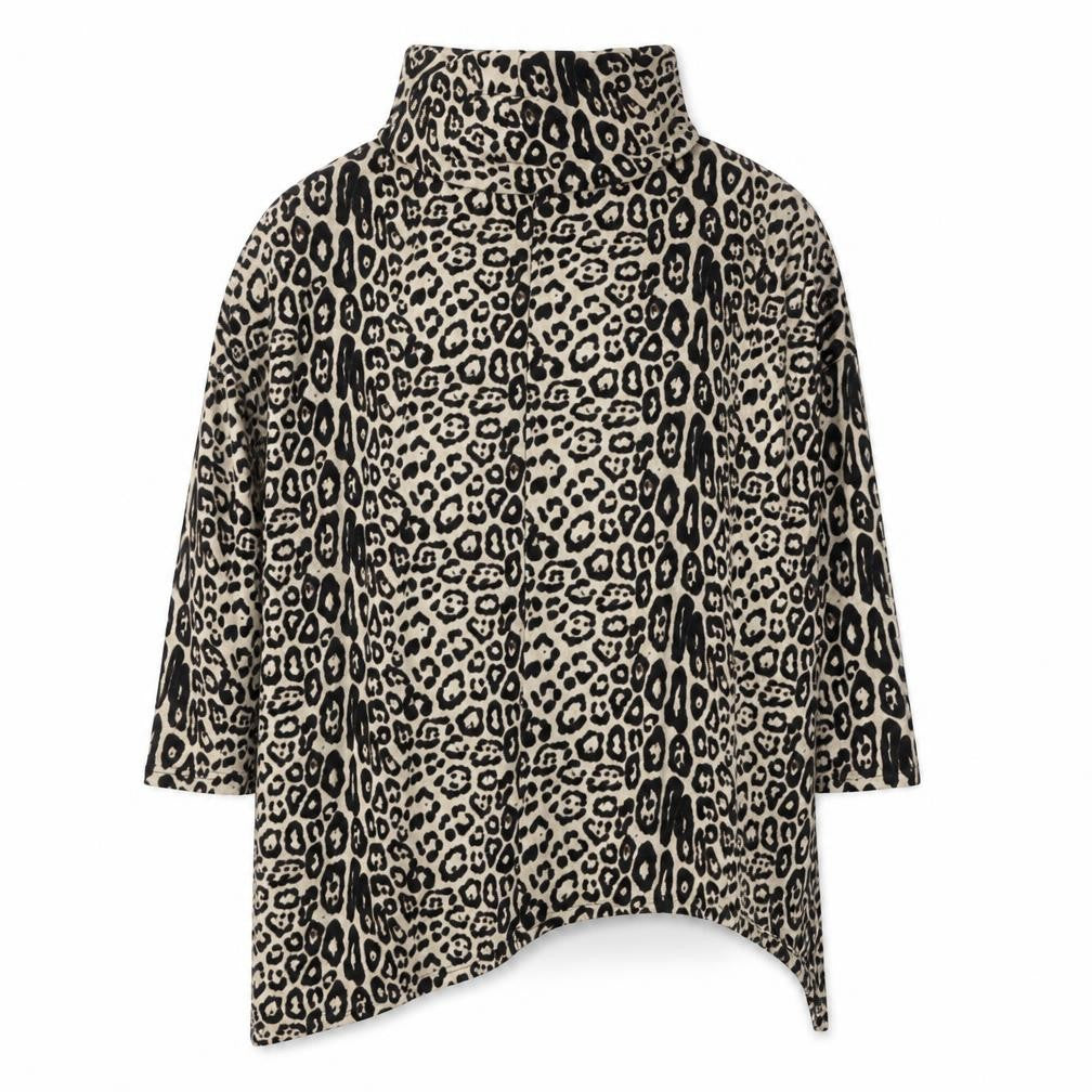 New Look Womens Multicoloured Roll Neck Animal Print Polyester Pullover Jumper Size M