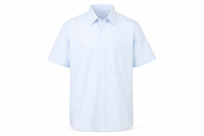 St Michael Mens Blue Polyester Button-Up Size 15.5 Collared