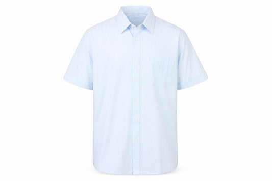St Michael Mens Blue Polyester Button-Up Size 15.5 Collared