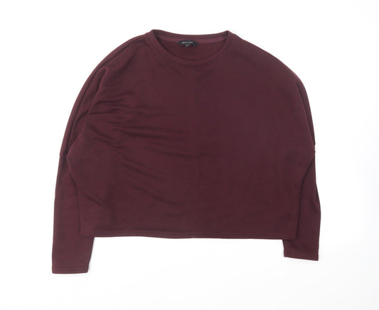 New Look Womens Purple Round Neck Polyester Pullover Jumper Size 14