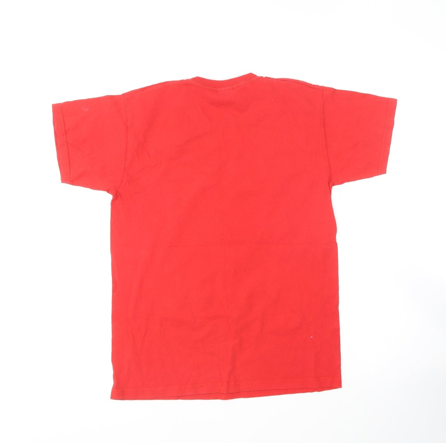 Fruit of the Loom Womens Red Cotton Basic T-Shirt Size S Round Neck - Christmas Santa
