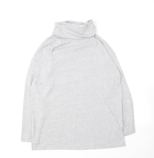 New Look Womens Grey Roll Neck Polyester Pullover Jumper Size S