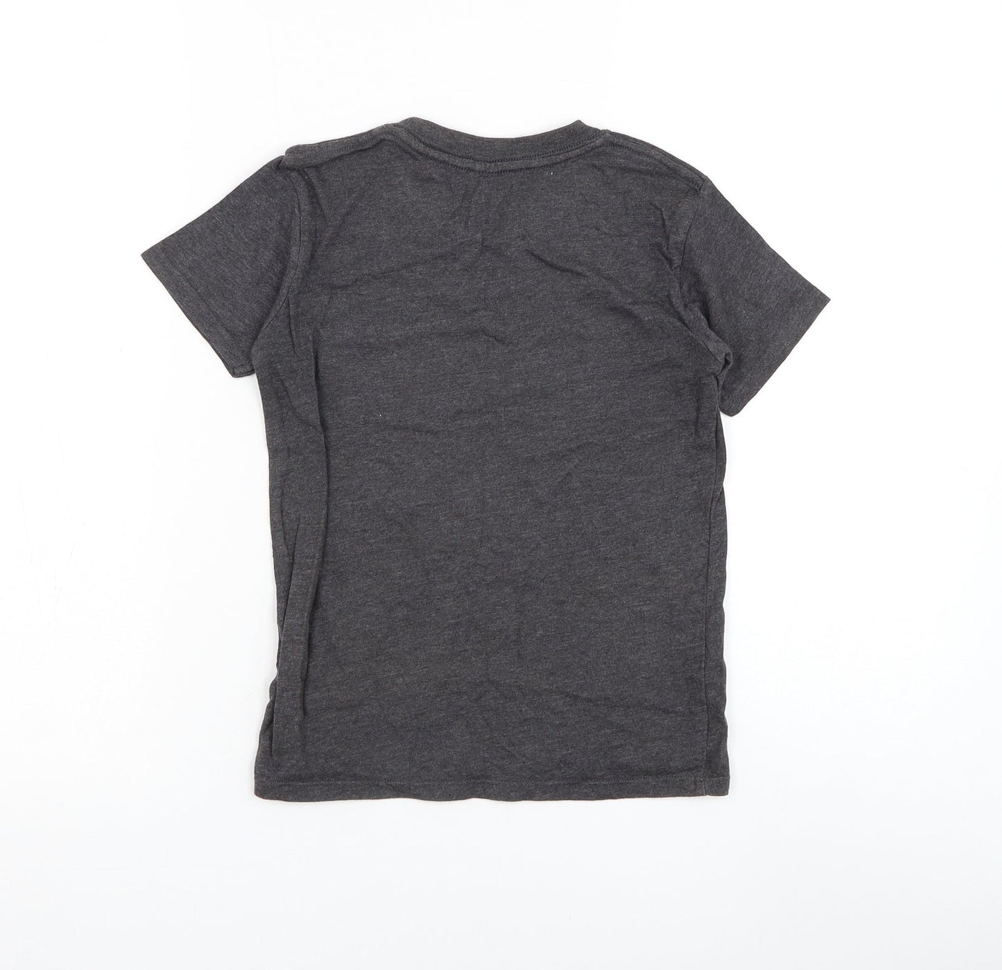 Preworn Boys Grey Polyester Basic T-Shirt Size S Round Neck Pullover - Las Vegas