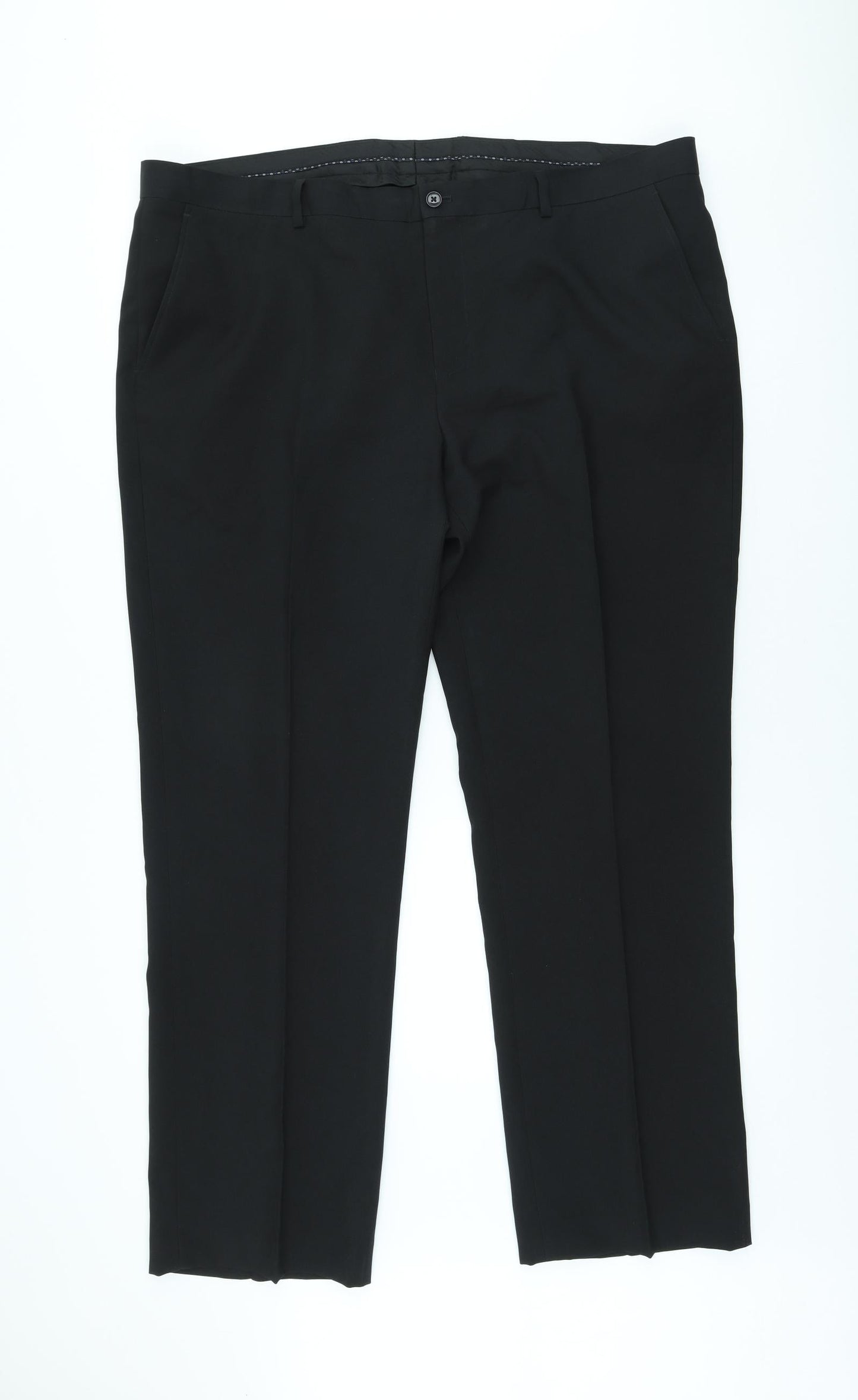 Preworn Womens Black Polyester Trousers Size XL L30 in Regular