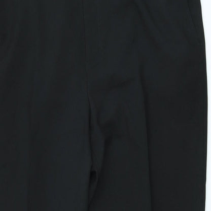 Preworn Womens Black Polyester Trousers Size XL L30 in Regular