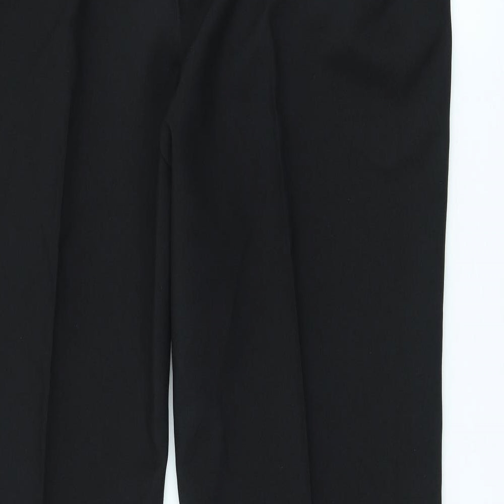 Preworn Womens Black Polyester Trousers Size XL L30 in Regular