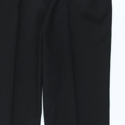 Preworn Womens Black Polyester Trousers Size XL L30 in Regular