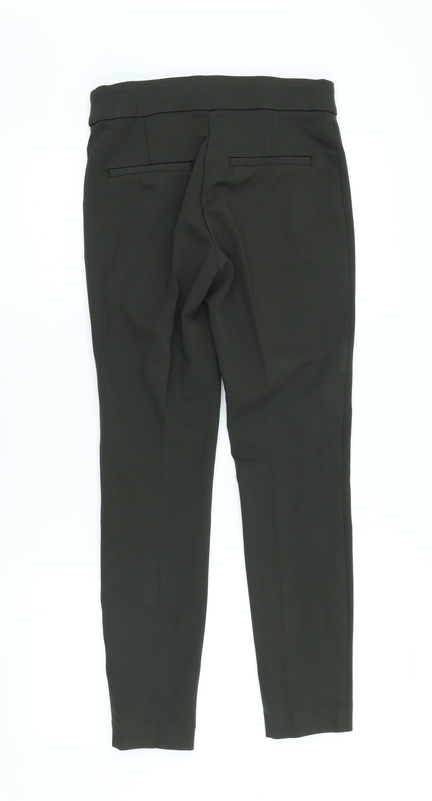 H&M Womens Green Viscose Trousers Size S L26 in Regular