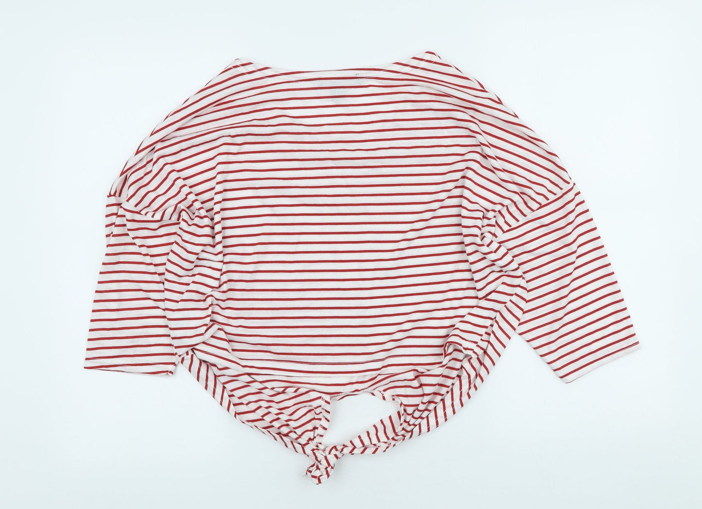 Atmosphere Womens Multicoloured Striped Polyester Basic T-Shirt Size 14 Scoop Neck