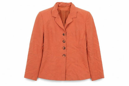 Richards Womens Orange Modal Jacket Blazer Size 14