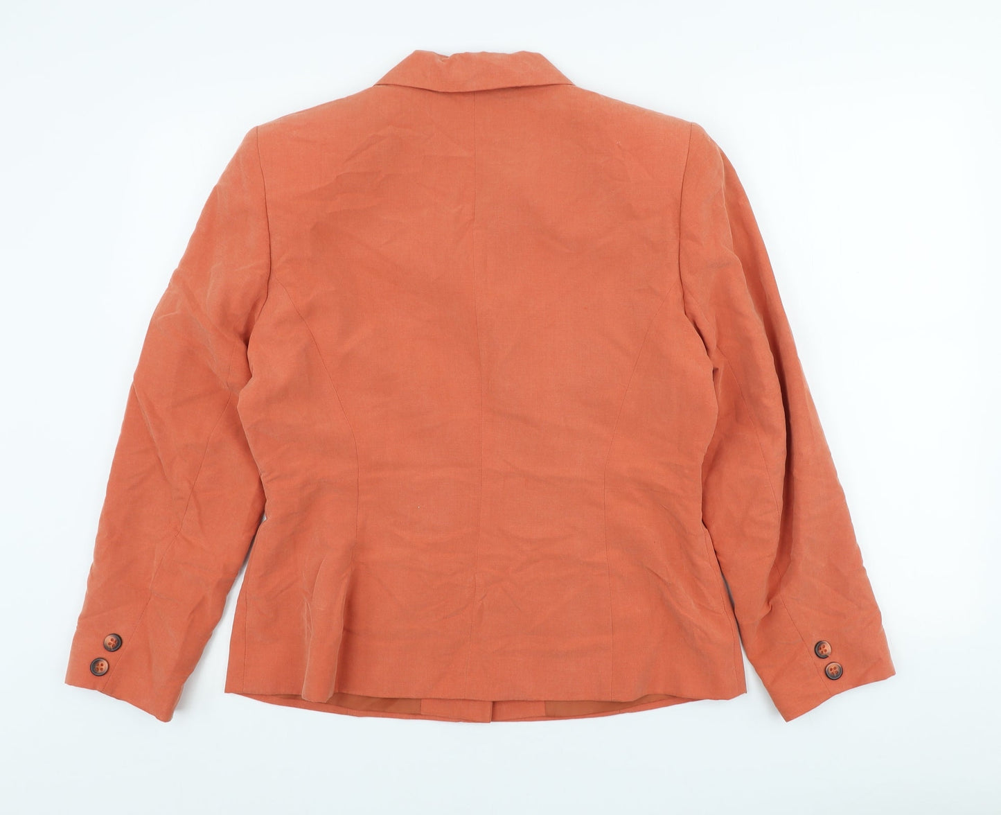 Richards Womens Orange Modal Jacket Blazer Size 14