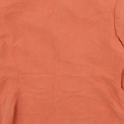 Richards Womens Orange Modal Jacket Blazer Size 14