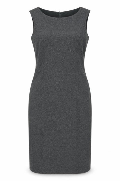 Next Womens Grey Polyester Sheath Size 12 Scoop Neck