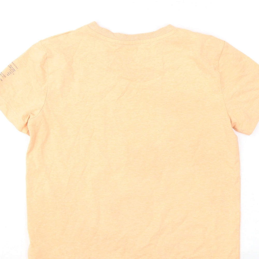 NEXT Boys Orange Cotton Basic T-Shirt Size 8 Years Round Neck - SKULL HEADPHONES
