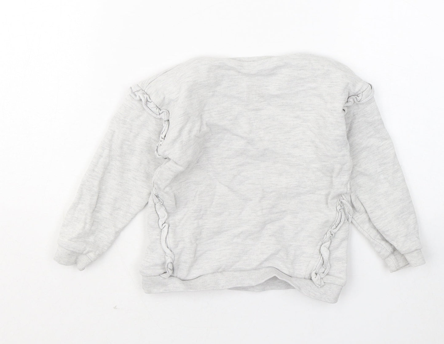 Matalan Girls Grey Cotton Pullover Sweatshirt Size 2-3 Years - All Girls Have Super Powers