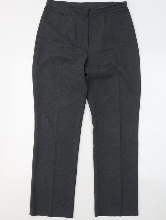 Marks and Spencer Womens Grey Polyester Sweatpants Trousers Size 10 L28 in Regular