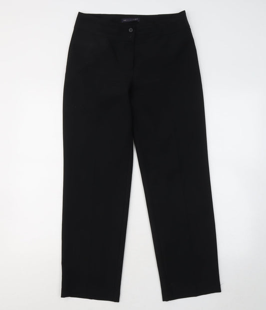 Marks and Spencer Womens Black Polyester Sweatpants Trousers Size 10 L27 in Regular