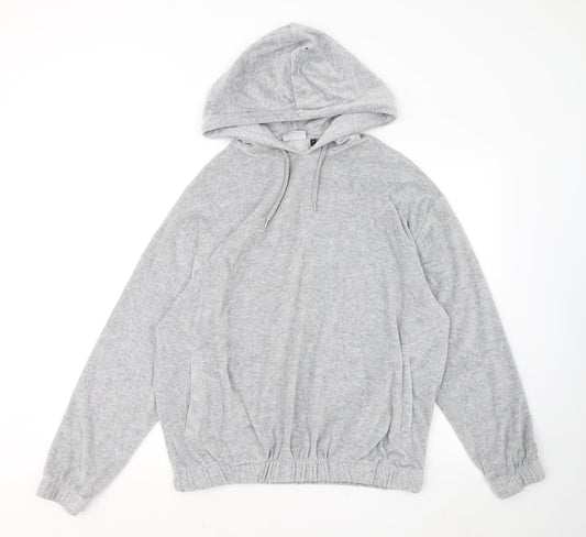 ASOS Womens Grey Polyester Pullover Hoodie Size S