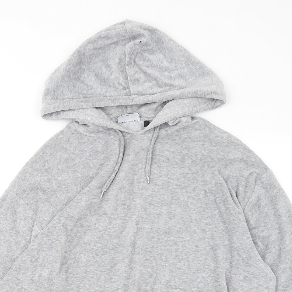 ASOS Womens Grey Polyester Pullover Hoodie Size S