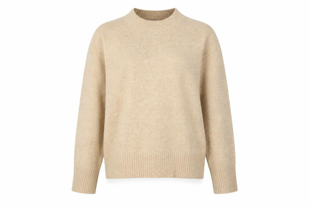 George Womens Brown Mock Neck Polyester Pullover Jumper Size 8