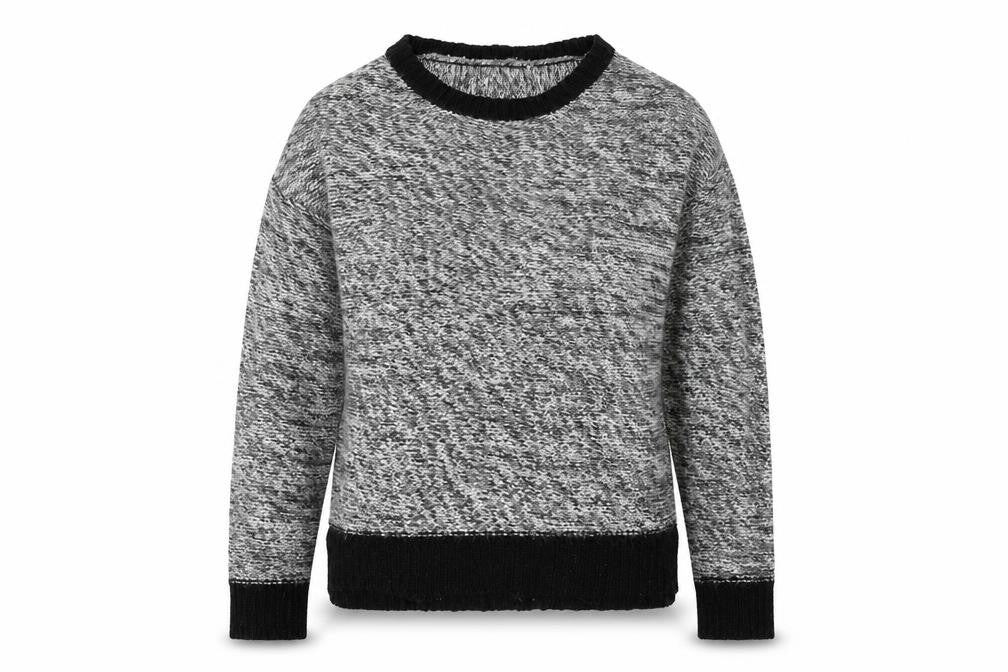 Internacionale Womens Grey Round Neck Acrylic Pullover Jumper Size 14