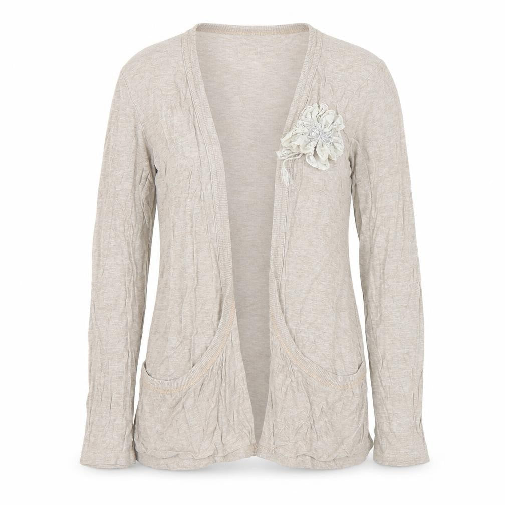 New Look Womens Beige V-Neck Viscose Cardigan Jumper Size 10