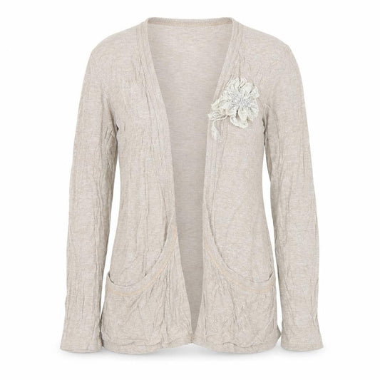 New Look Womens Beige V-Neck Viscose Cardigan Jumper Size 10