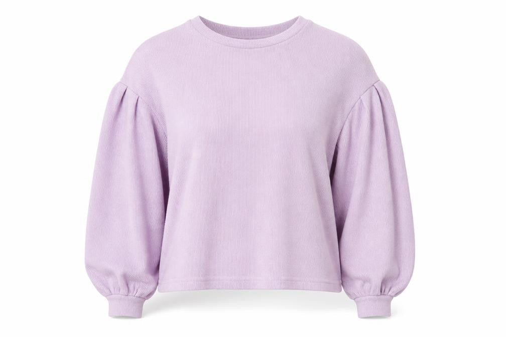 Divided Womens Purple Crew Neck Polyester Pullover Jumper Size S