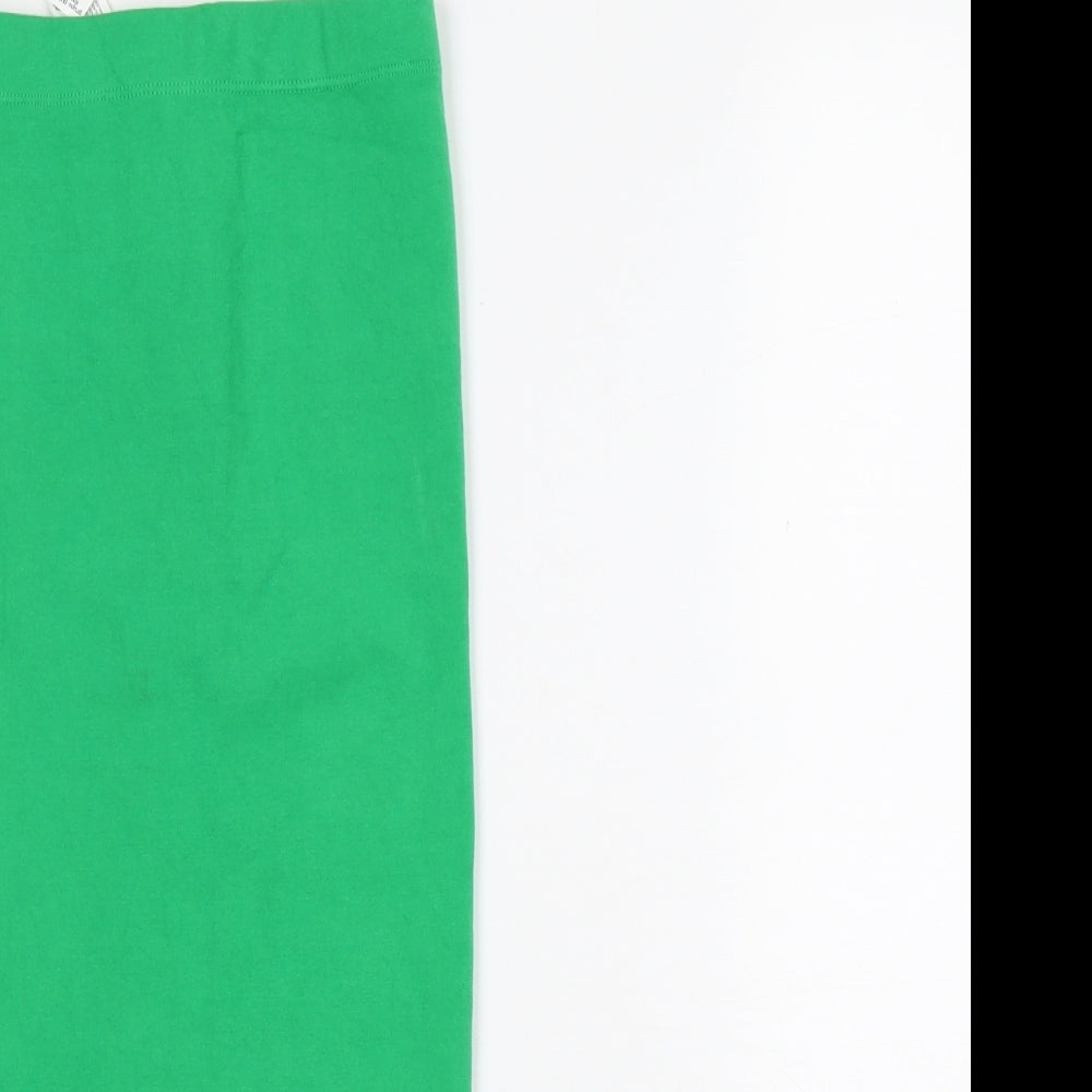 Zara Womens Green Cotton Straight & Pencil Skirt Size XS