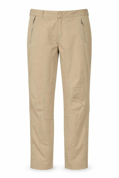 Zara Womens Beige Cotton Trousers Size M L28 in Regular Zip