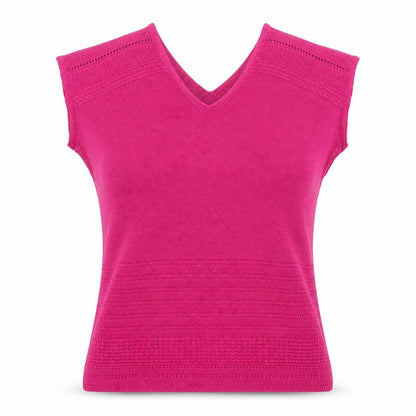 Per Una Womens Pink Acrylic Basic T-Shirt Size 12 V-Neck