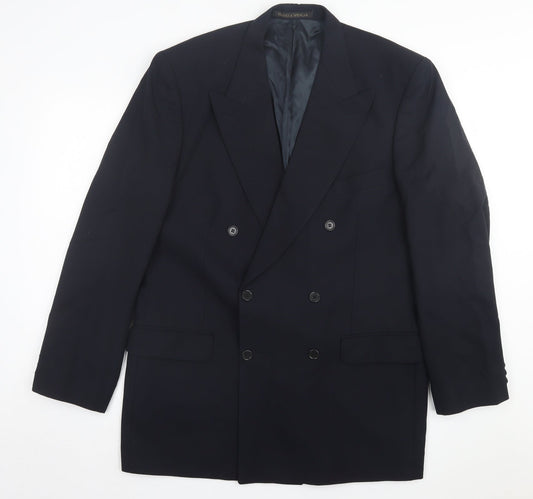 Marks and Spencer Mens Blue Wool Jacket Suit Jacket Size 42