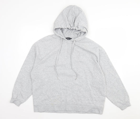 F&F Womens Grey Cotton Pullover Hoodie Size 12 Pullover