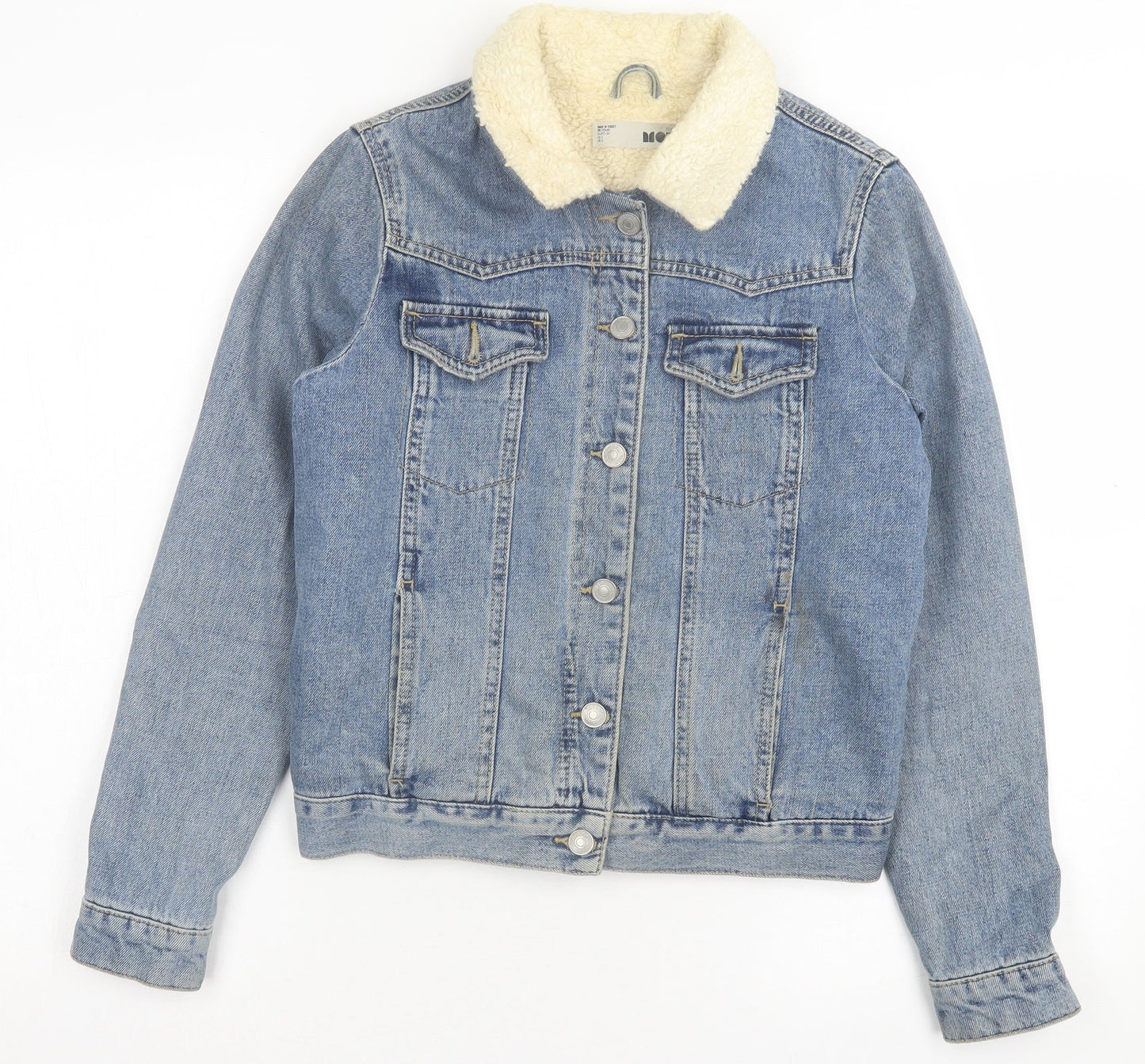 Topshop Womens Blue Jacket Size 6 Button