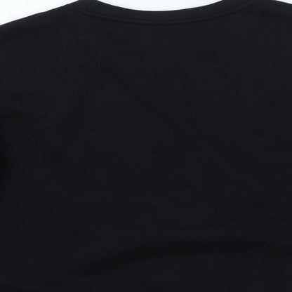 H&M Womens Black Cotton Pullover Sweatshirt Size S