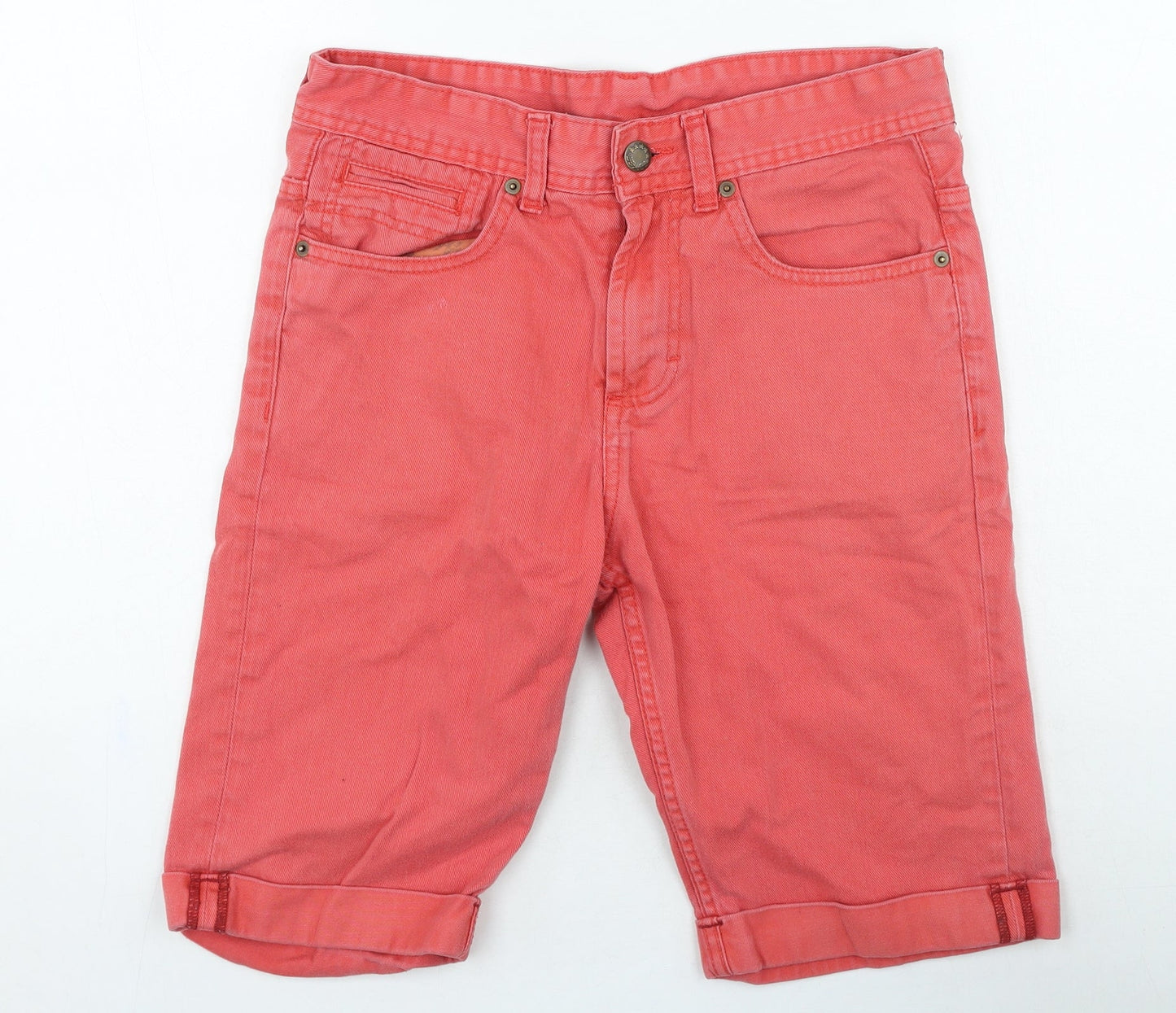 Preworn Womens Pink Cotton Boyfriend Shorts Size 30 in L10 in Regular