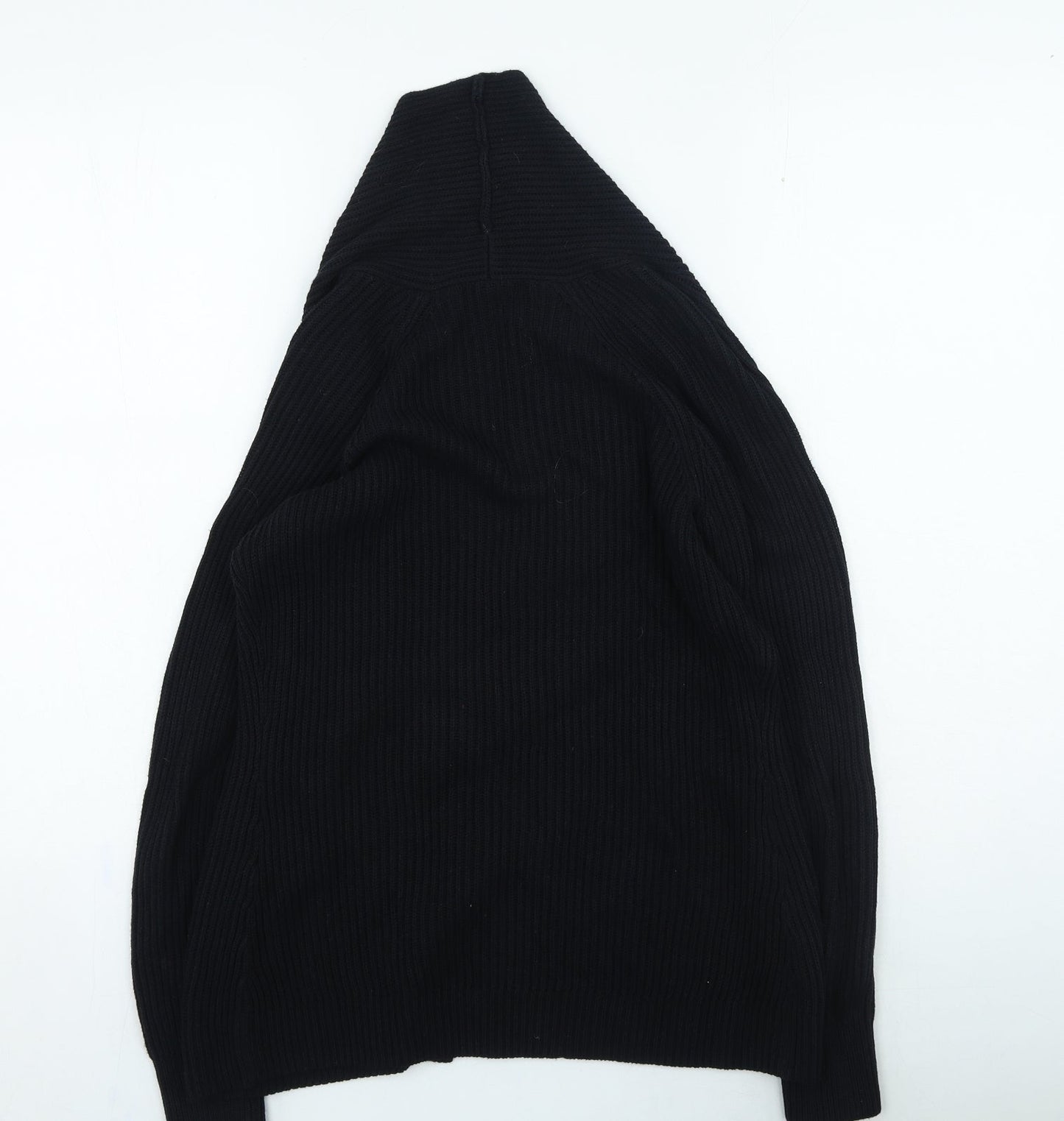 H&M Womens Black V-Neck Viscose Cardigan Jumper Size S