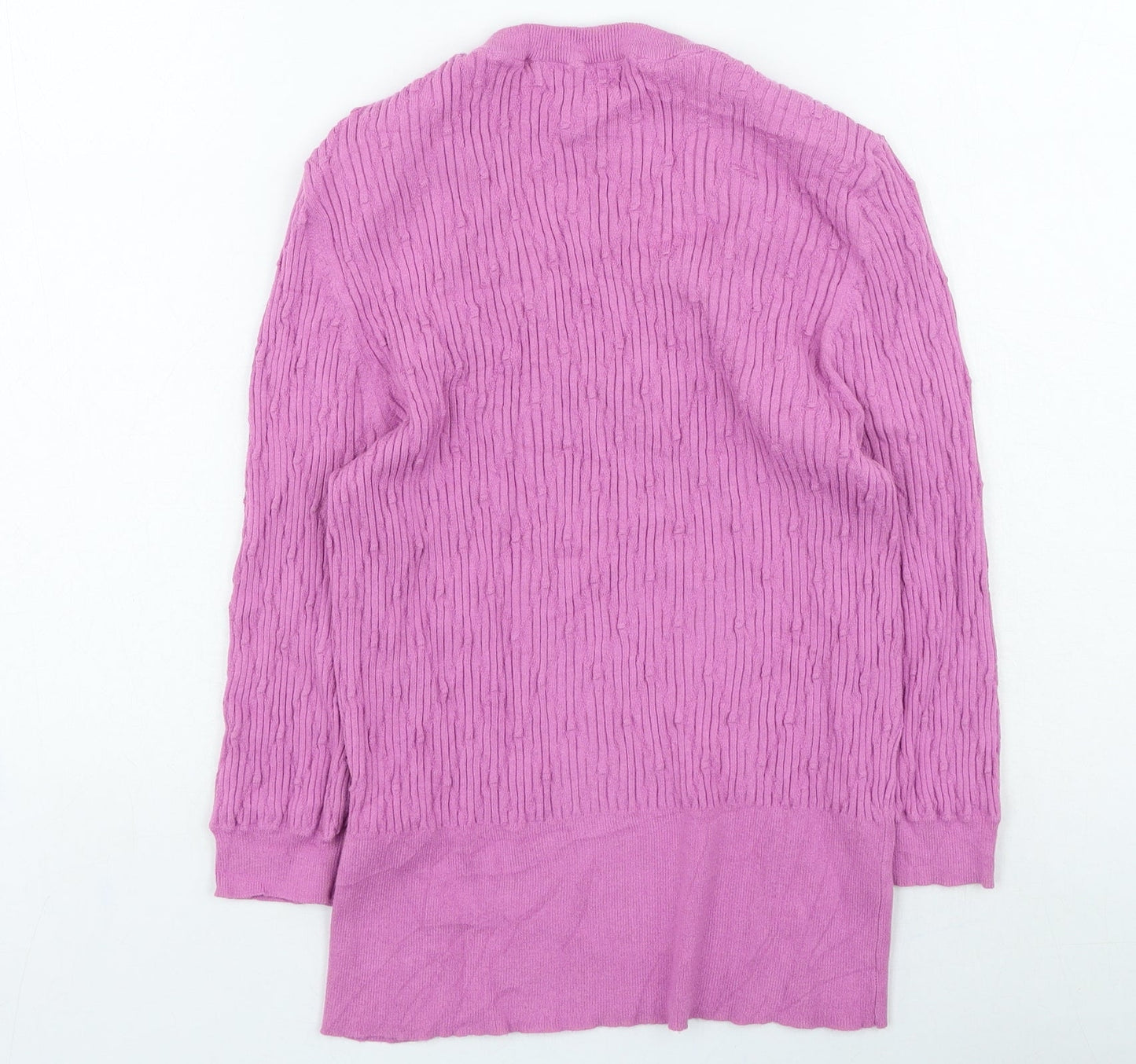 Marks and Spencer Womens Purple V-Neck Viscose Pullover Jumper Size 14