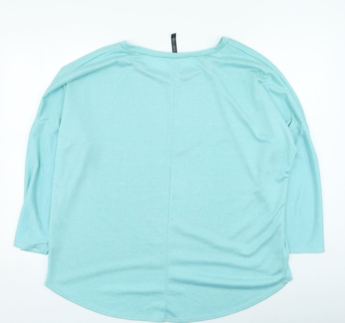 Rags & Couture Womens Blue Round Neck Polyester Pullover Jumper Size XL