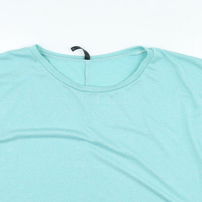 Rags & Couture Womens Blue Round Neck Polyester Pullover Jumper Size XL