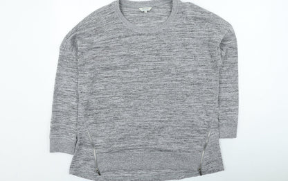 Peacocks Womens Grey Round Neck Polyester Pullover Jumper Size 18