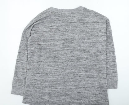 Peacocks Womens Grey Round Neck Polyester Pullover Jumper Size 18